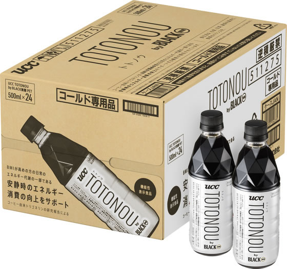 【レビュー投稿で100円OFFクーポン】UCC上島珈琲 TOTONOU byBLACK無糖 PET 500mL 2...