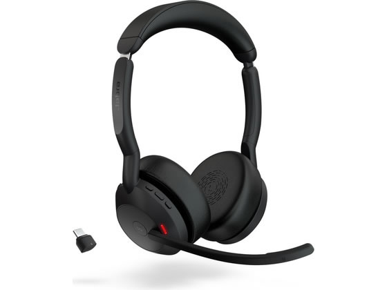 【商品説明】●USB−C　Bluetoothアダプター付　●遮音性の高さで雑音をブロック　●オンイヤー型【仕様】●アクティブノイズキャンセリング　（ANC）：アクティブノイズキャンセリング●スピーカーサイズ：28　mm●スピーカー最大入力：30　mW●スピーカー周波数範囲：20　Hz　〜　20000　Hz●スピーカー帯域幅　（音楽モード）：20　Hz　〜　20000　Hz●スピーカー帯域幅　（通話モード）：150　Hz　〜　6800　Hz●対応オーディオコーデック：AAC、SBC●マイクのタイプ：2　アナログ　MEMS／2　デジタル　MEMS　（ステレオ）　｜　1　アナログ　MEMS／2　デジタル　MEMS　（モノラル）●マイクの感度：−38　dBv／Pa　（アナログマイク）／−26　dBFS／Pa　（デジタルマイク）●マイク周波数範囲アナログ20Hz〜10000　Hz　｜　デジタル　100　Hz　〜　6300　Hz●ユーザーの聴覚保護：ピークストップ、Jabra　セイフトーン、EU　Noise　at　Work、G616●認定および準拠：Alcatel−Lucent、Avaya、Cisco、Unify、MFi、Zoom、Google　Meet、Amazon　Chime、Google　Fast　Pair、Microsoft　Teams　（機種によって異なります）【備考】※メーカーの都合により、パッケージ・仕様等は予告なく変更になる場合がございます。【検索用キーワード】Jabra　ジャブラ　じゃぶら　エボルブツー　Jabra　Evolve2　25599−999−899　無線　ブラック　パソコン・プリンター・周辺機器　PC周辺機器　R021NV無線ヘッドセット　USB−C　両耳　Microsoft　Teams認定