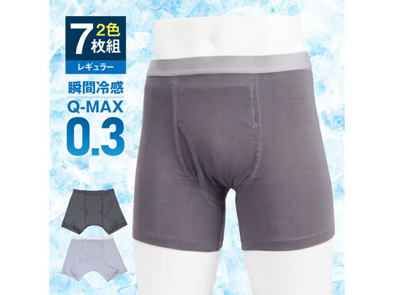 【商品説明】●身生地だけでなく、吸水パッドの表面にも冷感素材を採用。シルクのような滑らかな肌触りで、従来の失禁パンツにありがちだった「熱がこもる不快感」を解消。●高機能素材「ピュアブリーズ」が、尿を素早く吸収・拡散。横漏れガード付きで、立ち上がった瞬間の「あっ」という不安もしっかり受け止める、頼れる尿漏れパンツです。●アンモニア臭を元から抑える抗菌・消臭加工。ニオイを気にせず自信を持って過ごせます。【仕様】●色：ブラック4枚＋グレー3枚●適応サイズ：（約）ウエスト84〜94cm●素材／身生地：ポリエステル88％・ポリウレタン12％●吸水パッド：（表面）ポリエステル88％・ポリウレタン12％・（中面）ポリエステル50％・レーヨン30％・アクリル20％・（裏面）ポリエチレン●ウエスト部分：ナイロン55％・ポリエステル35％・ポリウレタン10％●吸水量目安：約50cc（軽失禁用）※メーカー調べ　※こちらは前開きタイプとなります。【備考】※メーカーの都合により、パッケージ・仕様等は予告なく変更になる場合がございます。【検索用キーワード】ファミリー・ライフ　Family　Life　接触冷感ボクサーパンツ　ボクサーパンツ　冷感パンツ　尿漏れパンツ　吸水パッド　ピュアブリーズ　抗菌　消臭　ブラック　グレー　レギュラーL　ウエスト84cm　ウエスト94cm　前開き　軽失禁用　夏用　吸水量50cc　下着・アンダーウェア　パンツ（男性用）　下着・アンダーウェア　パンツ（男性用）　R674NVパッドまでひんやり冷たい究極の尿漏れパンツで夏のお出かけが劇的に変わります！