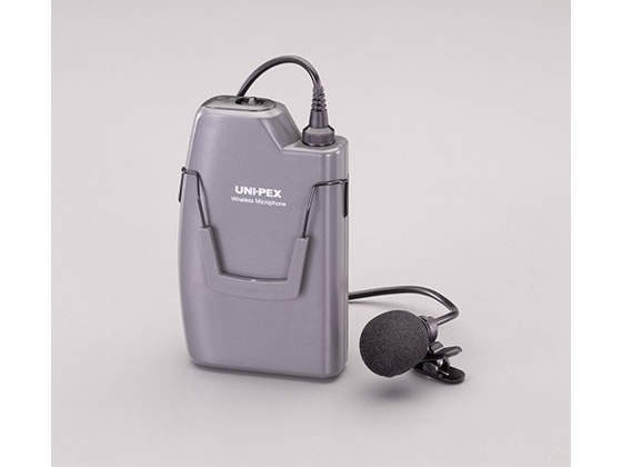 【仕様】●メーカー…ユニペックス（UNI−PEX）　●型番…WM−8100A　●PLL…800MHz　●送信出力…2mW／6mW（切替式）　●発信方式…水晶制御PLLシンセサイザー方式　●アンテナ…内蔵アンテナ　●使用マイク…単一指向性エレクトレットコンデンサーマイクロホン　●周波数特性…100Hz〜10kHz（1kHz基準、50μsエンファシス）　●電源…単3乾電池×1個（付属）　●消費電流…65mA（6mW出力時）　45mA（2mW出力時）　●電池持続時間…約18時間　（マンガン乾電池使用時）　（常温連続使用、2mWにて）　●サイズ…本体：66（W）×106（H）×22（D）mm　マイク部：φ13mm×30mm　マイク本体間線長約800mm　●材質…ABSポリカアロイ樹脂　●重量…約120g（電池を含む）　●対応ワイヤレスアンプ…EA763CF−31A、−31B、−32B、旧CF−32A　●ツーピースタイプのワイヤレスマイクロホン　●800MHz帯30チャンネルに対応します。　●マイクユニットを襟やネクタイに、本体をポケットやベルトに装着できます。　●送信出力は2mW／6mWの切換式。用途、目的に応じ、スイッチで切り換えて使用可能。　●技術基準適合証明を受けた小電力ワイヤレスマイクロホンで、免許手続は不要です。　●単一指向性エレクトレットコンデンサーマイクユニットを使用。明瞭な音声拡声ができます。　●ノイズリダクションおよびトーンスケルチの採用で広いダイナミックレンジを実現。　電源スイッチをON−OFFしたときの雑音を低減しています。　●内蔵形アンテナを採用。軽量で壊れにくい構造設計にしています。　●RoHS6対応品　●※付属電池はテスト電池ですので新しい電池をご購入下さい。【備考】※メーカーの都合により、パッケージ・仕様等は予告なく変更になる場合がございます。【検索用キーワード】エスコ　えすこ　ESCO　Esco　オフィス機器　OA用品　備品　かばん　オフィス家具　トランシーバー　メガホン　［800MHz］ワイヤレスアンプシステム（ユニペックス）　マイク　［単3x1本］ワイヤレスマイク（800MHz帯）　［単3x1本］　ワイヤレスマイク（800MHz帯）　EA763CF−42　EA763CF42　テレビ・オーディオ・カメラ　オーディオ・ヘッドホン　R308NR