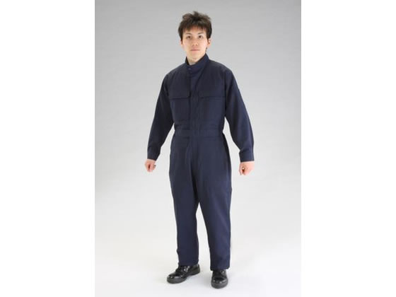 【仕様】●サイズ…3L　●身長（cm）…177〜182　●材質…綿55％／アクリル45％　●胸囲…126cm　●胴囲…102cm　●肩幅…52cm　●袖丈…62cm　●股下…80cm　●フロントファスナー　●脇部分ゴム仕様　●優れた防炎、帯電防止素材使用　●左胸に携帯用ポケットとミニポケット付　●コットンの優しい使用感で、快適性抜群。　●吸汗性、耐洗濯性に優れています。　●袖部分はシックなイメージんおボタン仕様になっています。　●襟部分はボタンを留めることにより、スタンドカラーにもなる2WAY仕様です。【備考】※メーカーの都合により、パッケージ・仕様等は予告なく変更になる場合がございます。【検索用キーワード】エスコ　えすこ　ESCO　Esco　ガス　電気溶接　ロウ付関連工具　溶接作業用保護具　溶接用カバーオール　溶接用つなぎ　溶接つなぎ　［3L］防炎性継ぎ作業服　［3L］　防炎性継ぎ作業服　EA996AL−4　EA996AL4　工事用品　溶接用品　R169NS