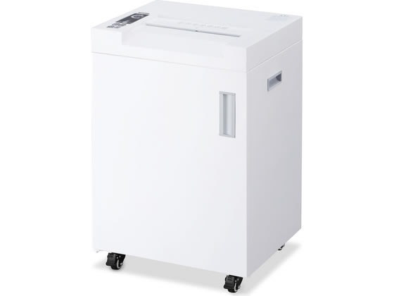 【商品説明】A4用紙を横向きで細断でき、よりスムーズに細断可能です。ダストボックスはA4コピー用紙約1300枚収容できる大容量で、ごみ捨ての回数を減らせます。また、ダストボックスへごみ袋を取り付けて使用できるので、細断クズが散らからず、ごみ捨ての手間を省くことができます。オートリバース機能搭載で、紙を過剰投入した際に自動で紙を押し戻します。移動に便利なキャスター付きです。【仕様】●商品サイズ：約幅470×奥行398×高さ709mm●商品重量：約48．2kg●定格電源：AC100V（50／60Hz）●定格消費電力：650W／720W●待機電力：1．0W●投入幅：310mm（紙投入口）●細断サイズ：約2×8mm（マイクロクロスカット）●細断速度：約3．2m／分（50Hz）、約3．8m／分（60Hz）●定格細断枚数：A4コピー用紙15枚、A3コピー用紙12枚●最大細断枚数：A4コピー用紙17枚、A3コピー用紙13枚●定格時間：60分（連続で使用できる時間）●ダストボックス容量：60L●コードの長さ：約1．5m●付属品・消耗品：電源コード、ごみ袋×5枚●GPNエコ商品ねっと掲載【備考】※メーカーの都合により、パッケージ・仕様等は予告なく変更になる場合がございます。【検索用キーワード】アイリスオーヤマ　アイリスオオヤマ　あいりすおーやま　あいりすおおやま　IRISOHYAMA　オフィスシュレッダー　60L　ホワイト　オフィスシュレッダー　シュレッダー　OF317M　手動　60L　業務用　A4　A3　マイクロクロスカット　シュレッダー　業務用シュレッダー（容量46L〜90L）　R241NW一度にA4コピー用紙を最大17枚細断できるシュレッダーです。