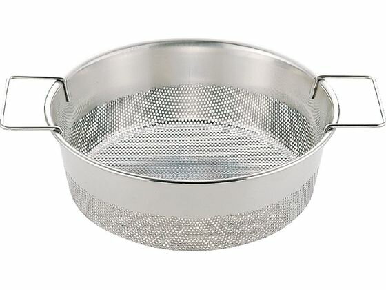 【レビュー投稿で100円OFFクーポン】【お取り寄せ】三宝産業 UK 18-8 パンチング丸フライヤー ハンドル付 33cm オイルポット 油こし 鍋 フライパン 厨房 キッチン