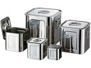 【レビュー投稿で100円OFFクーポン】【お取り寄せ】赤川器物 AG18-8 目盛付角キッチンポット 25.5cm (手付) キッチンポット ボウル ザル バッ...