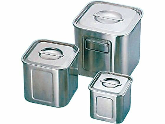 【レビュー投稿で100円OFFクーポン】【お取り寄せ】三宝産業 UK18-8 深型角キッチンポット 24cm (手付) キッチンポット ボウル ザル バット 厨房 キッチン