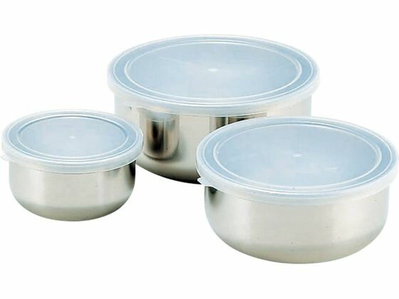 Steel Storage Containers - 【マラソン限定★ポイント2倍】【お取り寄せ】18-8 丸フリージング 小 105*H55 密閉容器 ボウル ザル バット 厨房 キッチン