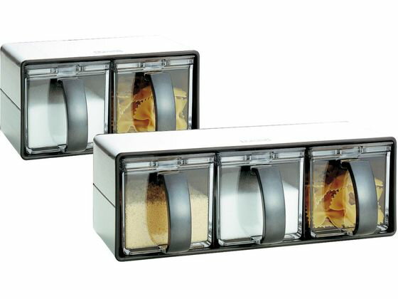 【レビュー投稿で100円OFFクーポン】【お取り寄せ】アスベル コンパクト調味料ケース 3P Nフォルマ ステンレス3 1121 調味料バット 容器 ボウル ザル バット 厨房 キッチン