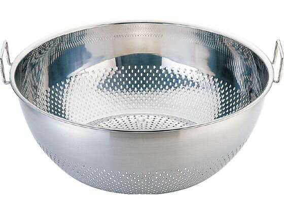【ポイント2倍★19日20:00〜26日1:59迄】送料無料【お取り寄せ】三宝産業 UK18-8 パンチング浅型ザル 固定ハンドル 43cm ザル ボウル バット 厨房 キッチン