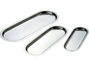 【レビュー投稿で100円OFFクーポン】【お取り寄せ】18-8 カスタートレー小判 (中) カスターセット 卓上 厨房 キッチン テーブル