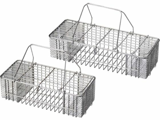 【レビュー投稿で100円OFFクーポン】【お取り寄せ】エムテートリマツ 18-8 箸消毒篭 (中) テーパー無・パンチング板張 食器カゴ 給食 厨房 キッチン