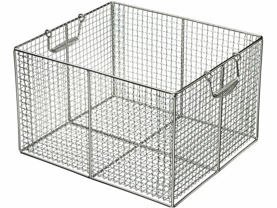【レビュー投稿で100円OFFクーポン】【お取り寄せ】MT 18-8 スプーン洗浄篭 (クリンプ目) 375×330×230 食器カゴ 給食 厨房 キッチン