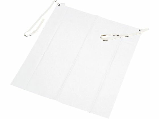 【お買い物マラソン期間中ポイント2倍】【お取り寄せ】ゴム製 腰下エプロン 白 M