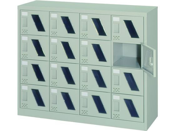 【レビュー投稿で100円OFFクーポン】【メーカー直送】シューズロッカー 錠無し・取手窓付 16人用(中棚無) RFSC-16WM【代引不可】シューズロッカー 下駄箱 ロッカー キャビネット オフィス家具