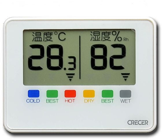 【お取り寄せ】クレセル/デジタルポータブル温湿度計 ホワイト 1個入/CR-1500W [3]