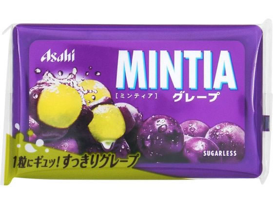 【商品説明】1粒にギュッと凝縮したグレープの美味しさと、すっきりとした味わい。巨峰果汁粉末＋巨峰果汁入りアロマビーズ＋グレープフレーバーチップを配合。【仕様】●注文単位：1個（50粒）【備考】※メーカーの都合により、パッケージ・仕様等は予告なく変更になる場合がございます。【検索用キーワード】アサヒグループ食品　Asahi　Group　Foods　ミンティア　グレープ　50粒　50粒入り　50粒入　タブレット　グレープタブレット　芳醇　おいしさ　タブレット菓子　お菓子　スナック菓子　お菓子　スナック菓子　息すっきり　リフレッシュ　巨峰　ぶどう　みんてぃあ　エチケット　R069NX芳醇なグレープのおいしさを追求したグレープ好きのためのグレープタブレット