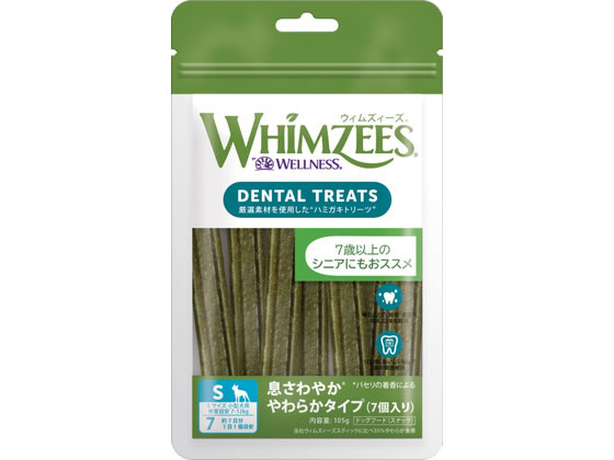 【商品説明】天然素材を使用した安心安全なデンタルトリーツ。適度な硬さで長く噛むことが出来ます。【仕様】●注文単位：1袋（7個）【備考】※メーカーの都合により、パッケージ・仕様等は予告なく変更になる場合がございます。【検索用キーワード】うぇるぺっとじゃぱん　ウィムズィーズ　息さわやか　やわらかタイプ　S　7個入り　ウィムズィーズ　息さわやか　小型犬　全ライフステージ　全年齢　間食　無　コ　ペットフード　ドッグフード　ドックフード　エサ　餌　えさ　0　0　0　ペット用品　犬（ドッグフード）　おやつ（犬）　R401NXウィムズィーズで遊びながらハミガキ習慣をはじめよう！