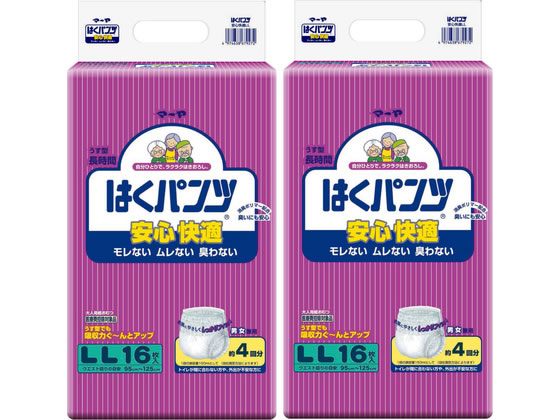 【商品説明】●不安に寄り添う吸水アイテム●大人のおまもりケア：睡眠中の不安・間に合わない不安●賢い使い方：はくパンツとパッドを併用することで汚れたパッドの交換のみで済ませられます。●4回吸収●はきやすい：ゆったりソフトギャザーでパンツの上げ下げラクラク●脱ぐのも簡単：使用後は脇部分を簡単に破けてすぐに脱げます●モレ防止：ガードギャザーで横モレ・臭いを防止●動きやすいすっきりマット：モコモコしない快適なはき心地【仕様】●色：ホワイト●LLサイズ●適応ウエストサイズ：（約）95〜125cm●素材／表面材：ポリオレフィン不織布、吸収材：綿状パルプ・吸収紙・高分子吸収材、防水材：ポリエチレンフィルム、伸縮材：ポリウレタン系、結合材：スチレン系エラストマー、外装材：ポリエチレン●吸収回数：約4回分（約600ml）●注文単位：1セット（16枚×2パック）●医療費控除対象品【備考】※メーカーの都合により、パッケージ・仕様等は予告なく変更になる場合がございます。【検索用キーワード】ファミリー・ライフ　Family　Life　はくパンツ　安心快適　2袋　32枚　LL　尿とりパッド　吸水パッド　大人用　おまもりケア　睡眠用　4回吸収　ゆったりソフトギャザー　ガードギャザー　横モレ防止　臭い防止　ホワイト　幅72cm　奥行84cm　ウエスト95−125cm　61．4g　ポリオレフィン不織布　綿状パルプ　高分子吸収材　ポリエチレンフィルム　ポリウレタン　スチレン系エラストマー　600ml　大人用紙おむつ　大人用パンツ　失禁パンツ　介護・介助用品　排泄ケア用品　介護・介助用品　排泄ケア用品　R643NY「尿とりパッド」と「はくパンツ」の併用で経済的＆交換の手間がグッとラク！
