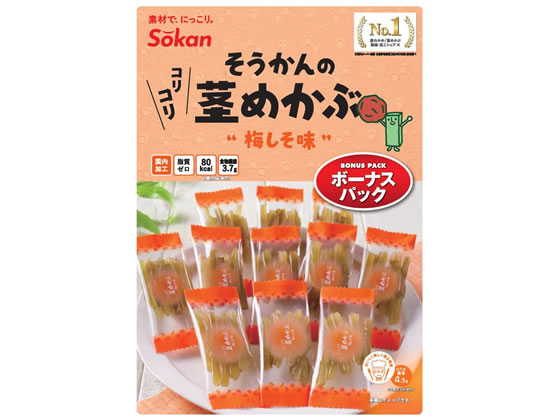 【商品説明】コリコリとしたわかめの元茎を食べやすくカットして、紀州南高梅酢で仕上げました。　ご家族やお友達との団欒時にもピッタリな大袋サイズです。【仕様】●梅しそ味●注文単位：1袋（95g）【備考】※メーカーの都合により、パッケージ・仕様等は予告なく変更になる場合がございます。【検索用キーワード】壮関　そうせき　そうかんの茎めかぶ　茎めかぶ　梅しそ味　梅しそ　紀州南高梅酢　わかめ　元茎　95g　ボーナスパック　わかめ加工品　梅味　しそ味　お菓子　煎餅・おかき　お菓子　煎餅・おかき　R755NY紀州南高梅酢で仕上げたわかめの元茎。