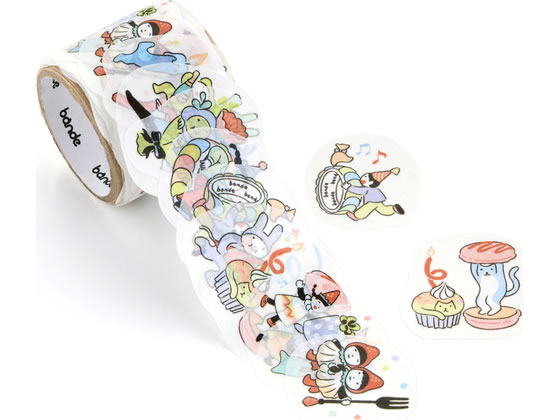【商品説明】めくるたびに現れるいろんな絵柄が楽しい、1枚ずつめくれるマスキングロールステッカーです。手帳、ノート、メッセージカードなどのデコレーションが楽しめます。【仕様】●包装サイズ：高さ125×幅68×奥行48mm●1枚あたりのサイズ：約高さ28〜33．8mm×幅27〜32．4mm●1巻入●バイオマスPETブリスター、紙パッケージ●10柄【備考】※メーカーの都合により、パッケージ・仕様等は予告なく変更になる場合がございます。【検索用キーワード】bande　ばんで　バンデ　テンキューパーティ　マスキングロールステッカー　マスキングテープ　マステ　マスキングロールステッカーテンキューパーティ　手帳　ノート　メッセージカード　ポストカード　デコレーション　BDA851　1枚ずつめくれる　デコレーショングッズ　マスキングテープ　R302PE1枚ずつめくれるロールステッカー