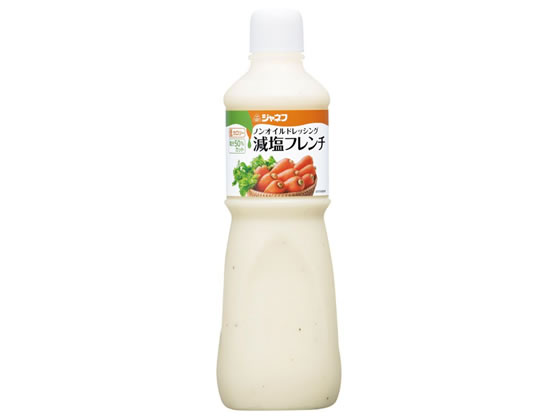 【商品説明】3種のさわやかな果汁の酸味が生野菜はもちろん温野菜等によく合います。素材に絡みやすく、各種料理のソースや味付けにもご使用いただけます。【仕様】●内容量：1000ml●注文単位：1本【備考】※メーカーの都合により、パッケージ・仕様等は予告なく変更になる場合がございます。【検索用キーワード】キューピー　Kewpie　ジャネフ　Janef　ノンオイルドレッシング　ノンオイル　減塩　減塩フレンチ　フレンチ　1000ml　1000　ml　1L　低カロリー　塩分50％カット　塩分50パーセントカット　果汁　酸味　ドレッシング　サラダドレッシング　調味料　調味料・油　調味料・油　ドレッシング　R636PF低カロリー、塩分50％カット