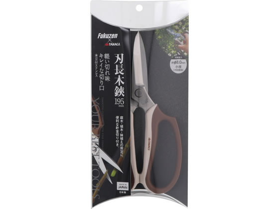 【商品説明】便利な針金切付き軽い切れ味キレイな切り口【仕様】●材質：刃部／ステンレス鋼WR−2●切断能力：約φ8mmアルミ線：約φ1mm【備考】※メーカーの都合により、パッケージ・仕様等は予告なく変更になる場合がございます。【検索用キーワード】TAKAGI　タカギ　本刃付　ステンレス刃　ステンレス鋼　刃長195mm　195mm　木鋏　剪定ばさみ　剪定はさみ　剪定バサミ　庭木剪定　植木剪定　鉢植え剪定　針金切り付き　軽い切れ味　キレイな切り口　切断能力8mm　アルミ線切断1mm　R778NZ庭木・植木・鉢植えの剪定に
