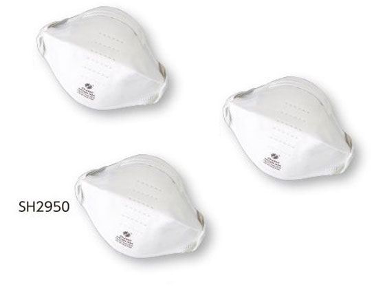 【マラソン限定★ポイント2倍】【お取り寄せ】アズワン N95マスク(立体構造)スタンダード 20枚 SH2950 カップ型マスク 安全保護