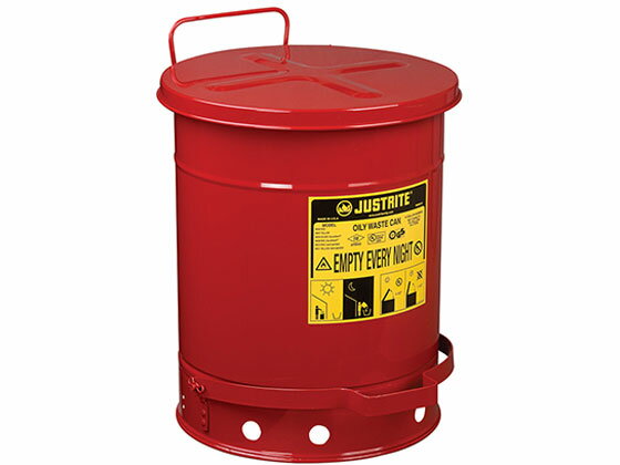 【ブラックフライデー限定★27日9:59迄店内ポイント2倍】送料無料 【お取り寄せ】ジャストライト 耐火ゴミ箱(オイリーウエスト缶) J09300(4)