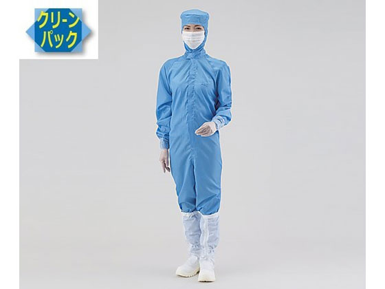 【お取り寄せ】アズピュア アズピュアCRウェア(フード一体・センターファスナー型・クリーン洗浄済)青
