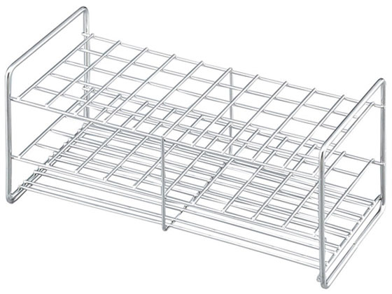 乐天商城 - 【レビュー投稿で100円OFFクーポン】【お取り寄せ】サンポー ステンレス試験管立 配列:5×10 サイズ:□23mm 21‐50H ラック スタンド ホルダー 実験用小物 機材