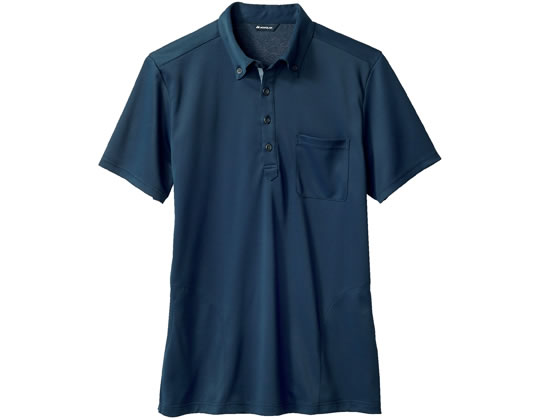 【レビュー投稿で100円OFFクーポン】【お取り寄せ】住商モンブラン ニットシャツ ネイビー LL 32-5019 トップス 介護服 ユニフォーム