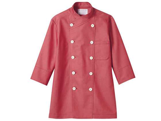 【レビュー投稿で100円OFFクーポン】【お取り寄せ】住商モンブラン 7分袖コックコート レッド L 6-1103 厨房 調理服 飲食店ユニフォーム ユニフォーム