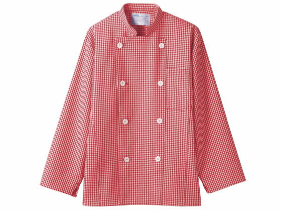 【マラソン限定★2,000円クーポン＆ポイント2倍】【お取り寄せ】住商モンブラン 長袖コックコート 赤チェック 3L 6-497 厨房 調理服 飲食店ユニフォーム ユニフォーム