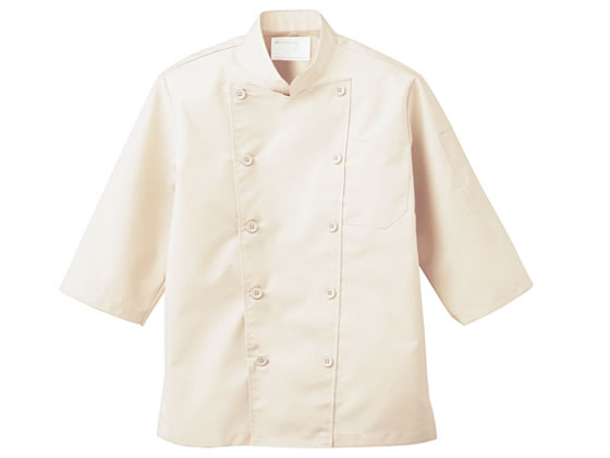 Uniforms - 【マラソン限定★2,000円クーポン＆ポイント2倍】【お取り寄せ】住商モンブラン 7分袖コックコート ベージュ S 6-827 厨房 調理服 飲食店ユニフォーム ユニフォーム
