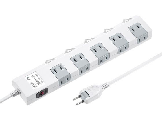 ~2 Holes - 【レビュー投稿で100円OFFクーポン】【お取り寄せ】サンワサプライ 節電タップ 2P 10個口 1m TAP-SP2110SW-1 コード付き電源タップ2ピン 電源タップ OAタップ 配線パーツ 家電