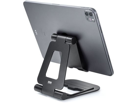 【レビュー投稿で100円OFFクーポン】サンワサプライ タブレット用アルミスタンド(角度・高さ調整タイプ) スマートフォン関連品 スマホ タブレット関連品