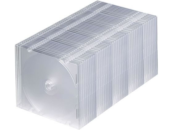 【レビュー投稿で100円OFFクーポン】【お取り寄せ】サンワサプライ Blu-ray・DVD・CDケース スリムタイプ クリア 50枚セット CD DVD用プラスチックケース メディアケース 記録メディア メモリーカード 家電
