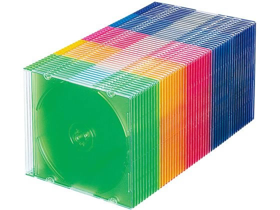 【レビュー投稿で100円OFFクーポン】【お取り寄せ】サンワサプライ Blu-ray・DVD・CDケース スリムタイプ ミックス 50枚セット CD DVD用プラスチックケース メディアケース 記録メディア メモリーカード 家電