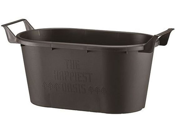 【お取り寄せ】大和プラスチック グロウコンテナ オーバル43型 ブラック プランター 園芸グッズ ガーデニング