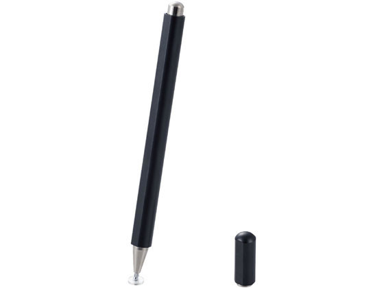 【ブラックフライデー限定★27日9:59迄店内ポイント2倍】【お取り寄せ】エレコム タッチペン ディスクタイプ キャップ付き 高感度 P-TPD03BK スマー...