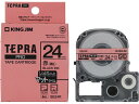 キングジム テプラPRO用テープ マット 24mm 薄紅 黒文字 SB24R テプラPROテープ キングジム テプラ 事務機器