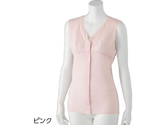 【お取り寄せ】ケアファッション ソフトカップ付ワンタッチラン型シャツ(婦人) ピンク L 女性用Lサ