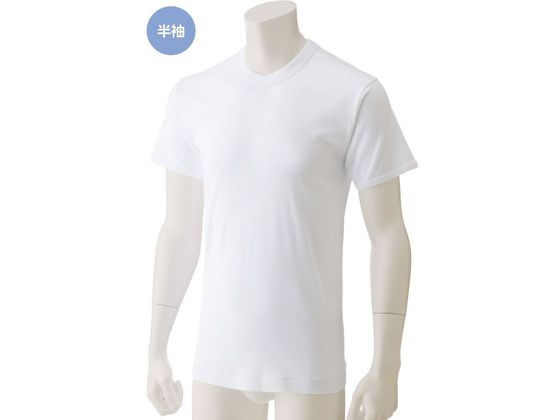 楽天ココデカウ【スーパーSALE限定2,000円クーポン＆11日9:59迄ポイント2倍】 【お取り寄せ】ケアファッション 半袖丸首シャツ（2枚組）（紳士） ホワイト LL 男性用LLサイズ アンダーシャツ 下着 アンダーウェア