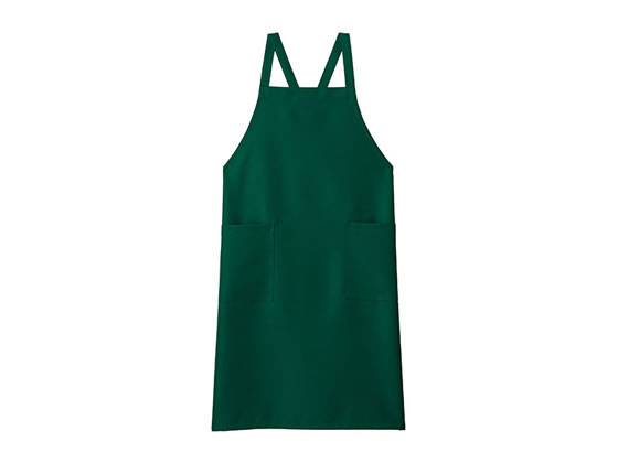 【ポイント2倍★24日20:00～29日9:59迄】【お取り寄せ】ボンマックス 胸当てエプロン グリーン F FK7168-4-F 胸当てエプロン エプロン 作業用 ユニフォーム