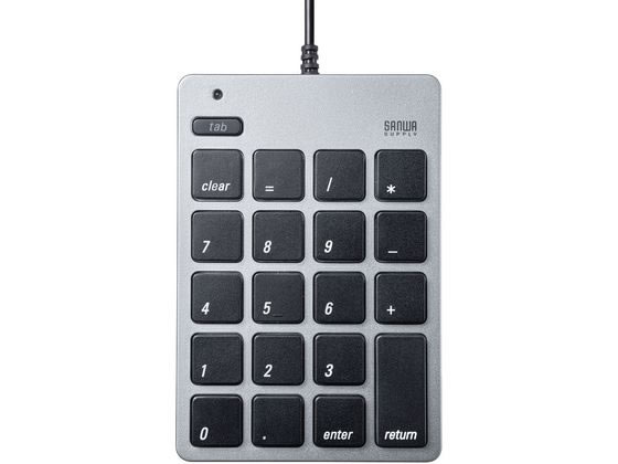 【お取り寄せ】サンワサプライ USB2.0ハブ付テンキー NT-M18CUHSV テンキー マウス キーボード 入力機器 パソコン 家電