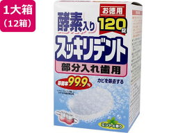 【メーカー直送】ライオン スッキリデント入れ歯洗浄剤 部分用120錠 12箱【代引不可】 入れ歯 オーラルケアグッズ