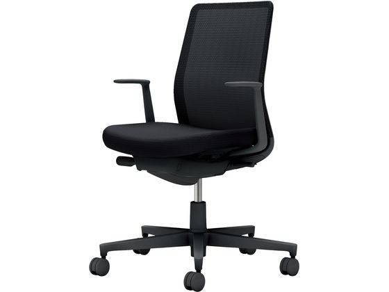 【マラソン限定★2,000円クーポン＆ポイント2倍】【メーカー直送】コクヨ モネット L型肘 ブラック【代引不可】【組立・設置・送料無料】肘付き 固定肘タイプ メッシュチェア オフィスチェア オフィス家具