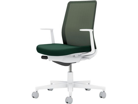 【レビュー投稿で100円OFFクーポン】【メーカー直送】コクヨ モネット L型肘 ディープグリーン【代引不可】【組立・設置・送料無料】肘付き 固定肘タイプ メッシュチェア オフィスチェア オフィス家具