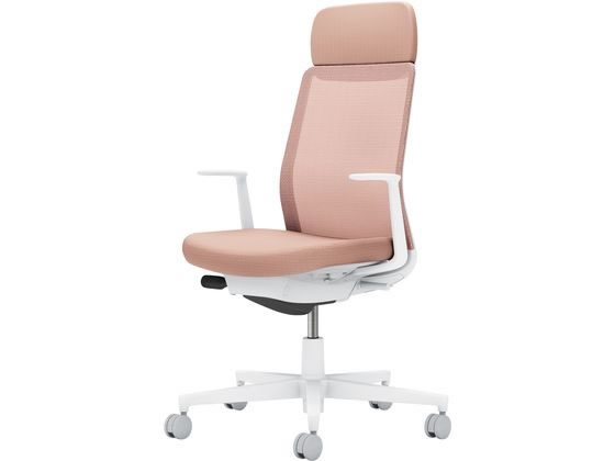 Office - 【マラソン限定★2,000円クーポン＆ポイント2倍】【メーカー直送】コクヨ モネット L型肘 アッシュピンク【代引不可】【組立・設置・送料無料】肘付き 固定肘タイプ メッシュチェア オフィスチェア オフィス家具