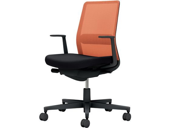 【メーカー直送】コクヨ モネット L型肘 背座別色 ブラック／ソフトテラコッタ【代引不可】【組立・設置・送料無料】 cocodecow-10686829 ココデカウ パッケージ画像