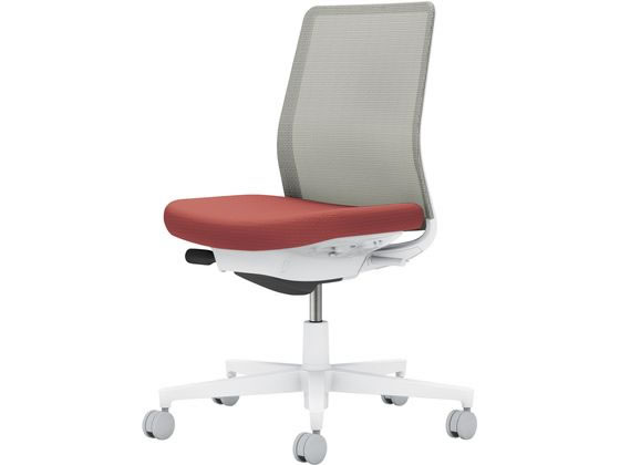 【メーカー直送】コクヨ モネット 肘なし 背座別色 パーシアンレッド/ライトグレー【代引不可】【組立・設置・送料無料】 肘なし メッシュチェア オフィスチェア オフィス家具